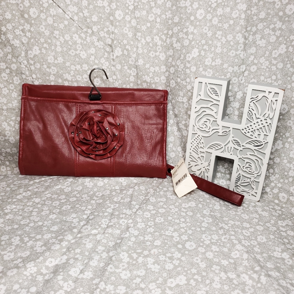Steve Madden Red Hanging Toiletry Soft Case